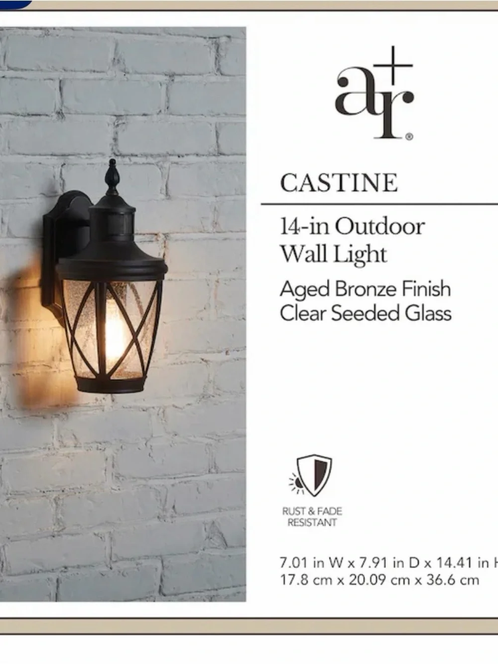 New Allen + Roth castine oil rubbed bronze Outdoor Wall Lantern